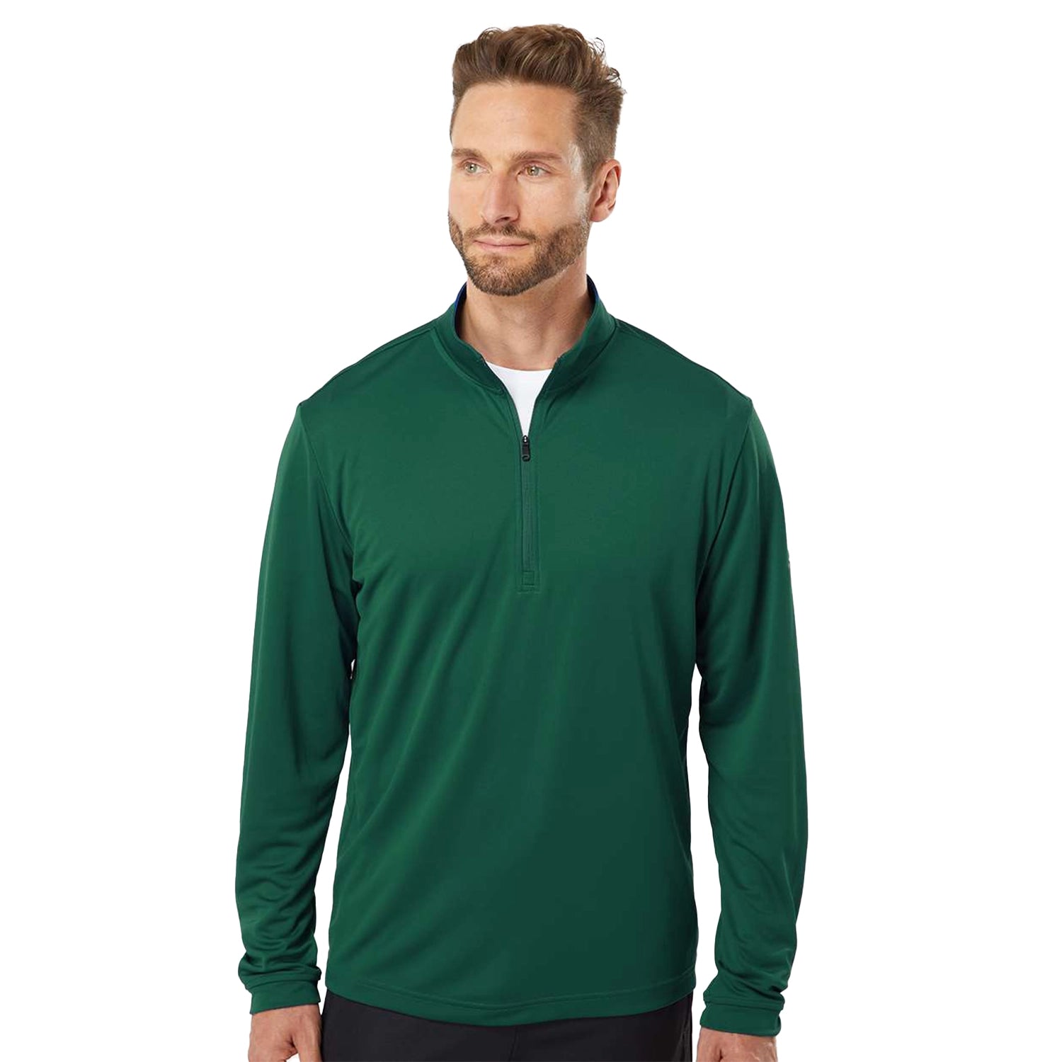 Adidas Lightweight Quarter-Zip Pullover Embroidered - Collegiate Green