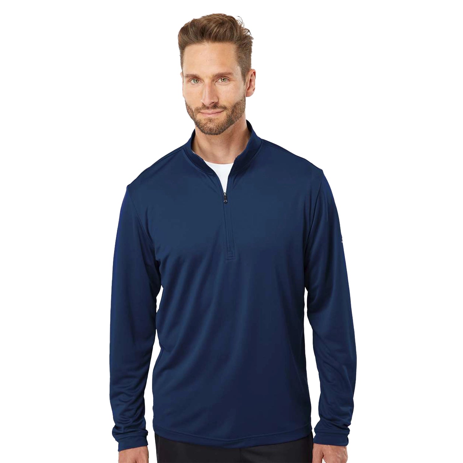 Adidas Lightweight Quarter-Zip Pullover Embroidered - Collegiate Navy Blue