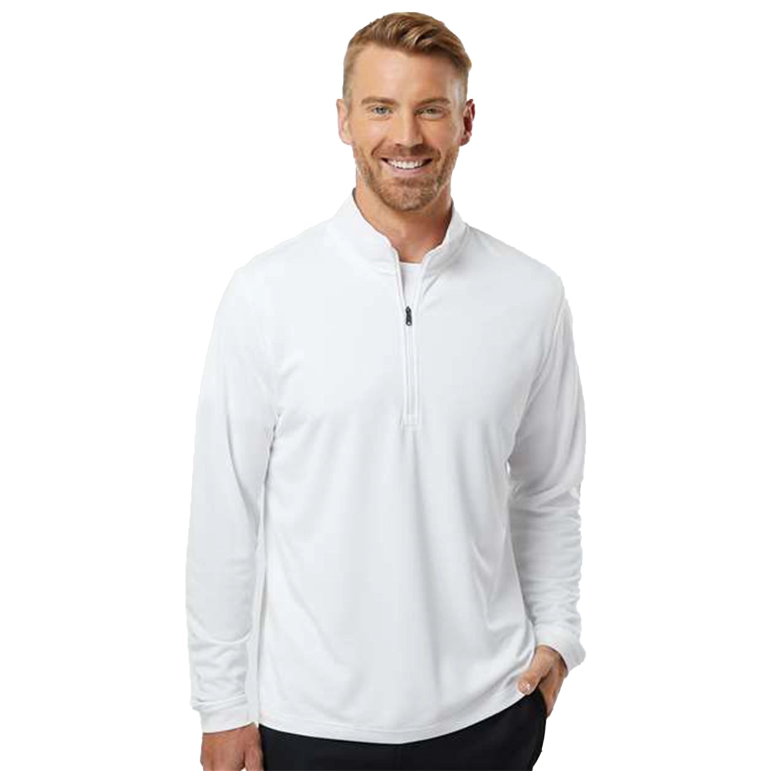 Adidas Lightweight Quarter-Zip Pullover Embroidered - White