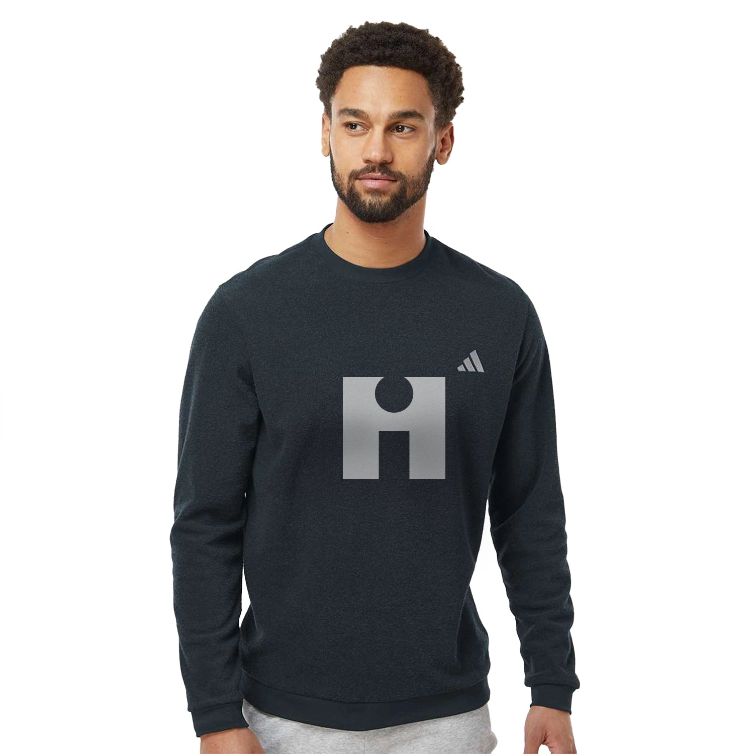 Adidas Crewneck Sweatshirt Decorated - Black