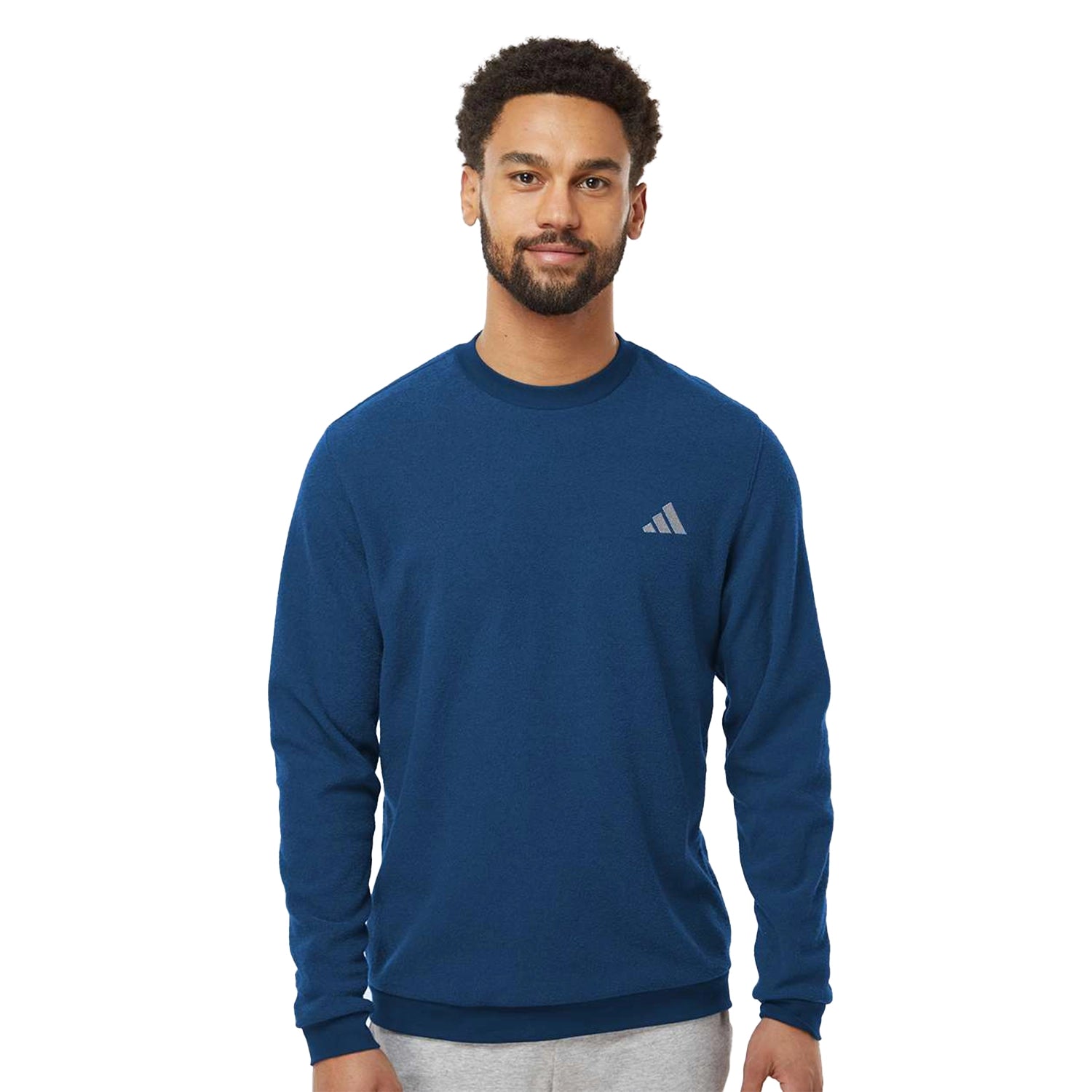Adidas Crewneck Sweatshirt Decorated - Collegiate Navy Blue