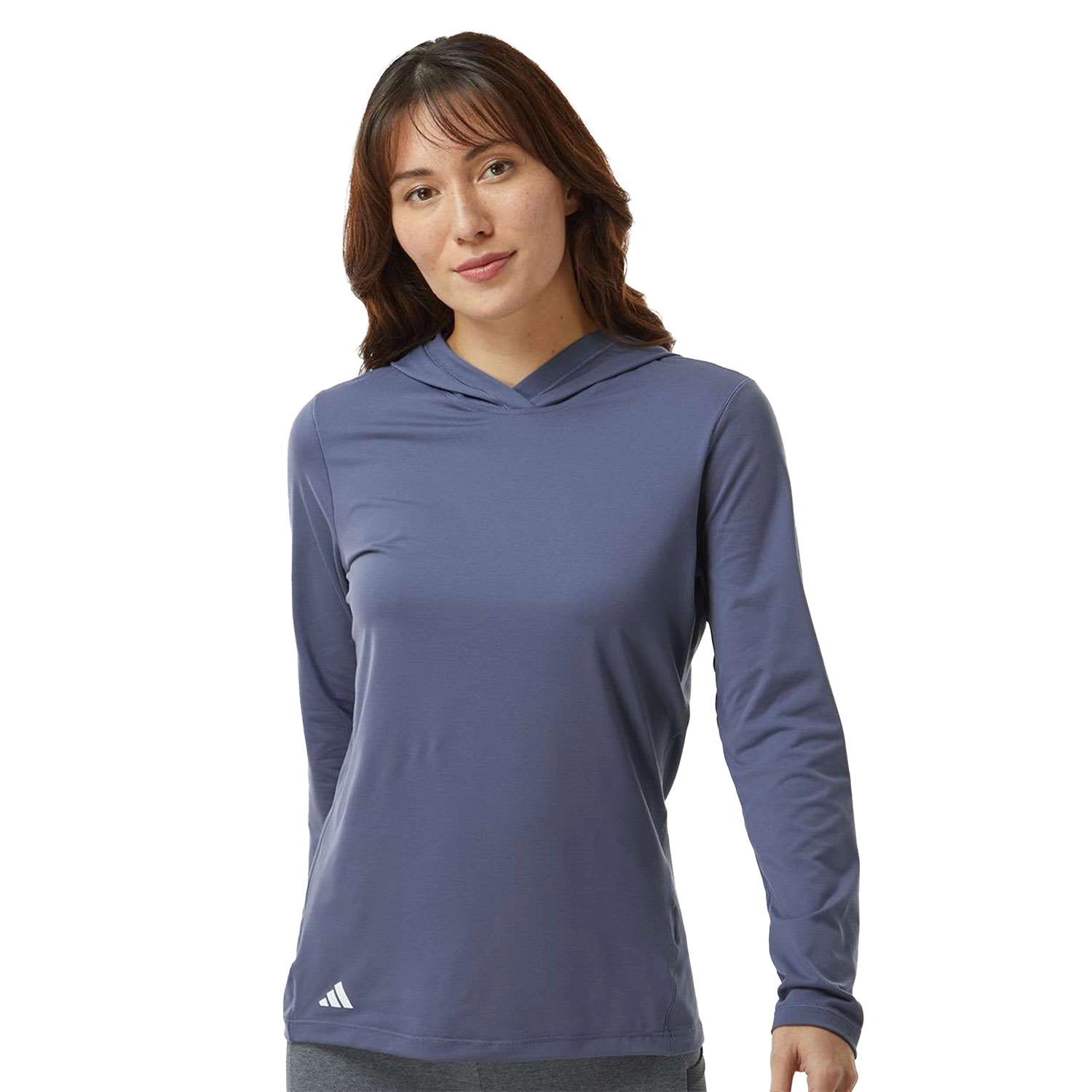 Adidas Women's Performance Hooded Pullover Decorated - Preloved Ink Blue