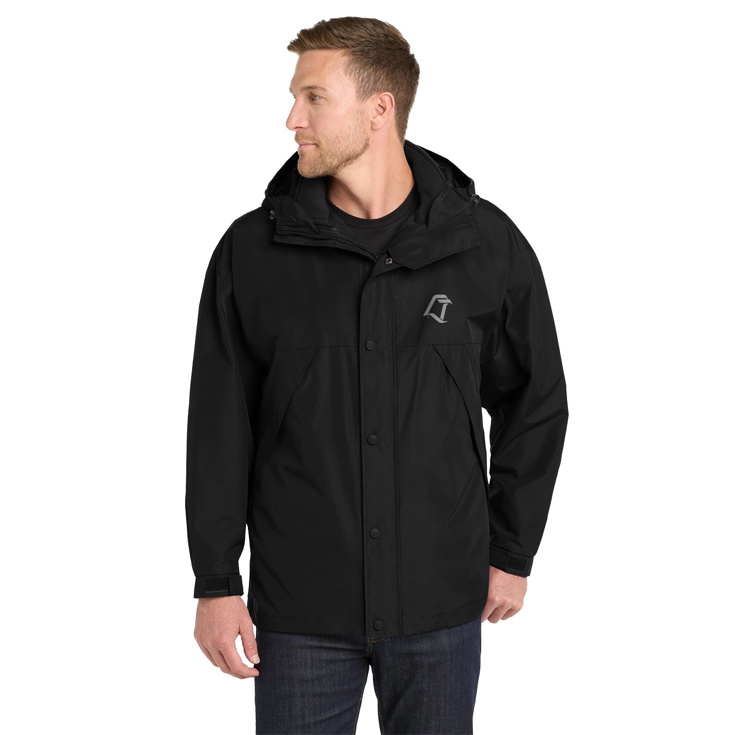Port Authority 3-in-1 Embroidered Jacket - Black/Black