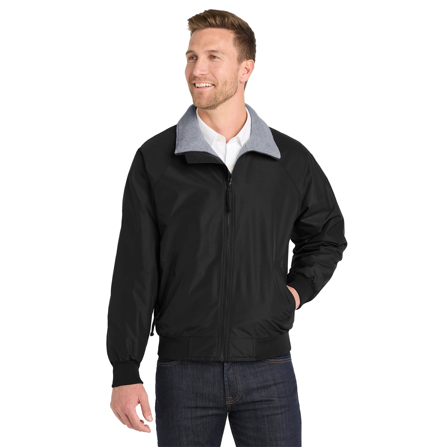 Port Authority Challenger Embroidered Jacket - True Black/Grey Heather