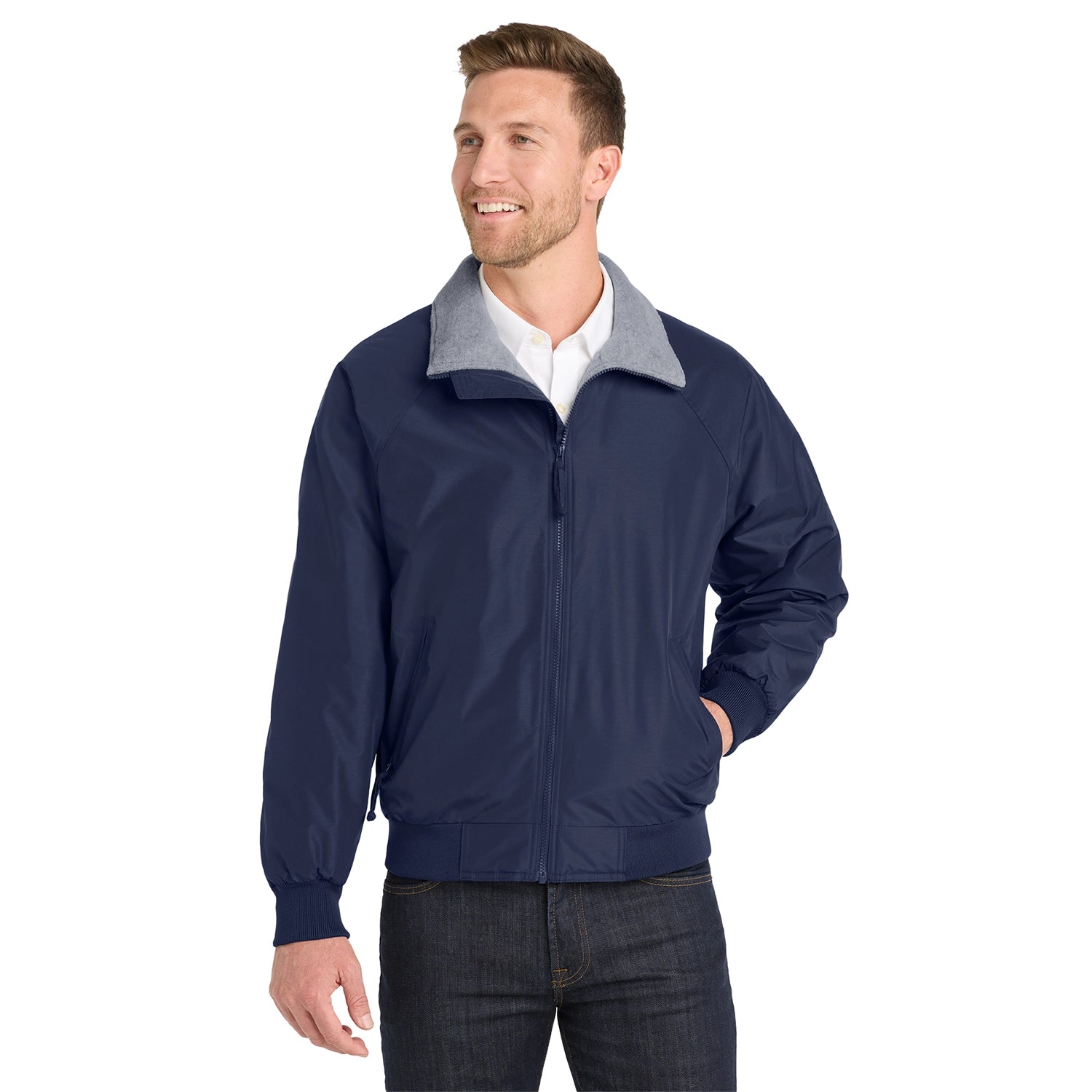 Port Authority Challenger Embroidered Jacket - True Navy Blue/Grey Heather
