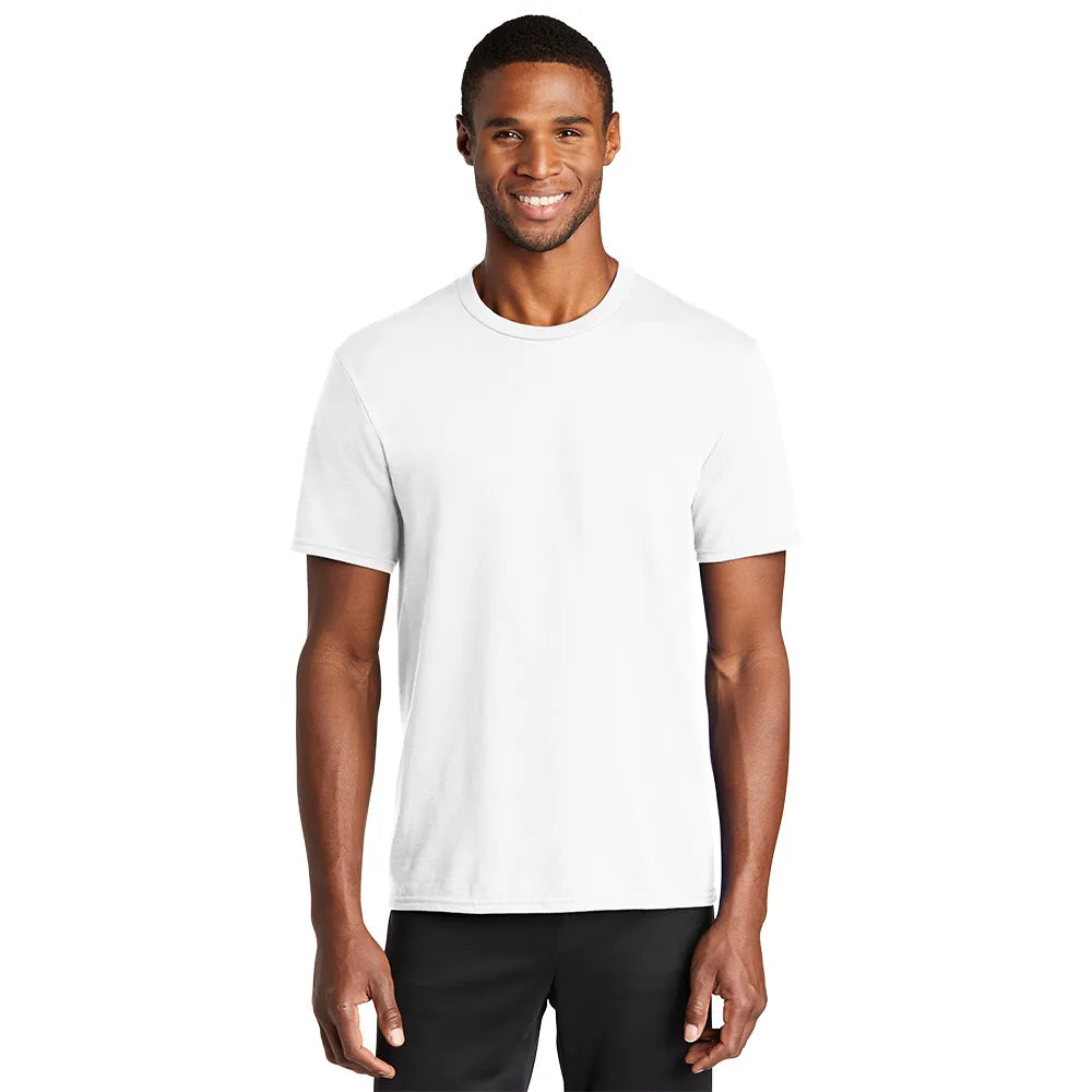 Port & Company Performance Blend Tee Decorated - White