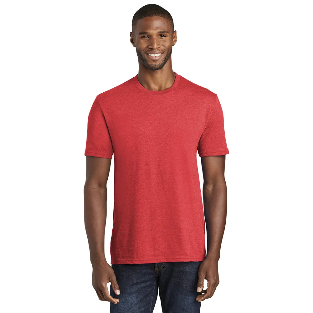 Port & Company Fan Favorite Blend Tee Decorated - Bright Red Heather