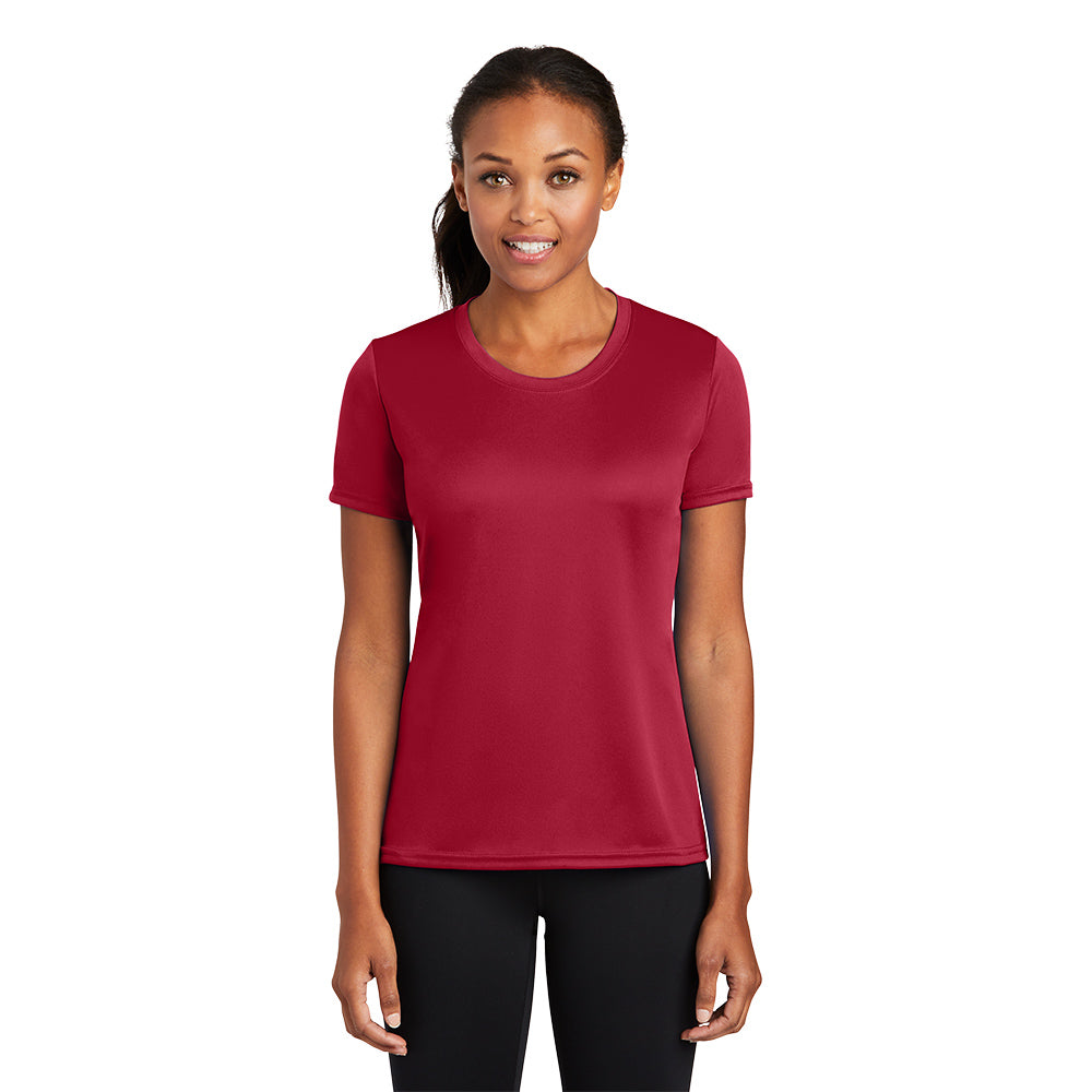 Port & Company Women's Performance Tee Decorated - White