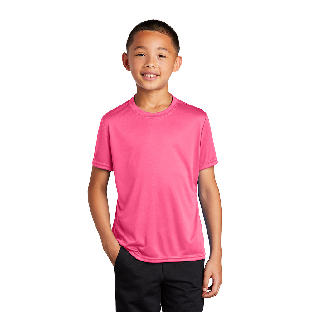 Port & Company Youth Performance Tee Decorated - Neon Yellow