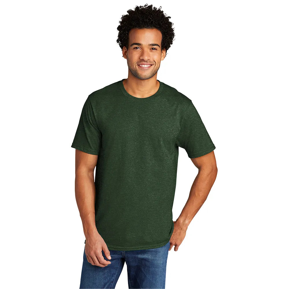 Port & Company Tri-Blend Tee Decorated - Forest Green Heather