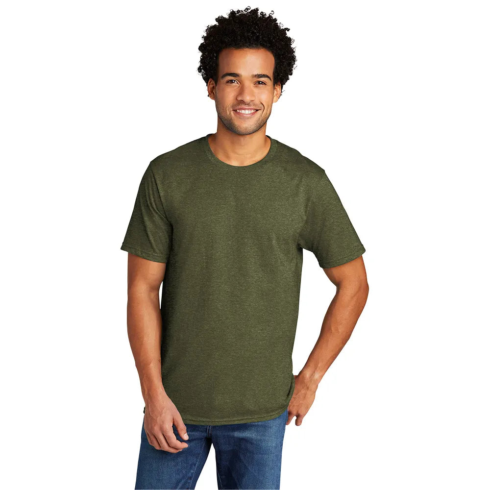 Port & Company Tri-Blend Tee Decorated - Military Green Heather