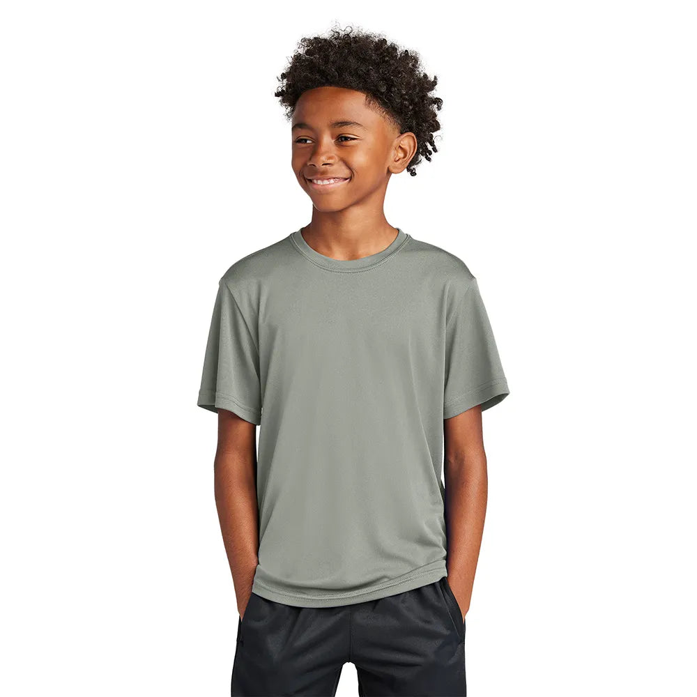 Sport-Tek Youth PosiCharge Competitor Tee Decorated - Grey Concrete (PMS COOL GRAY 10C)