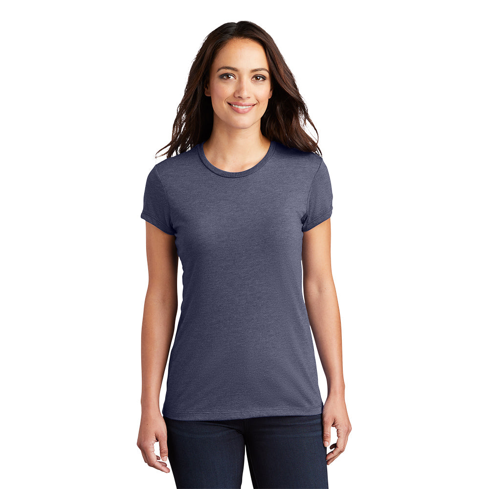 District Women’s Fitted Perfect Tri Tee Decorated - Red Frost