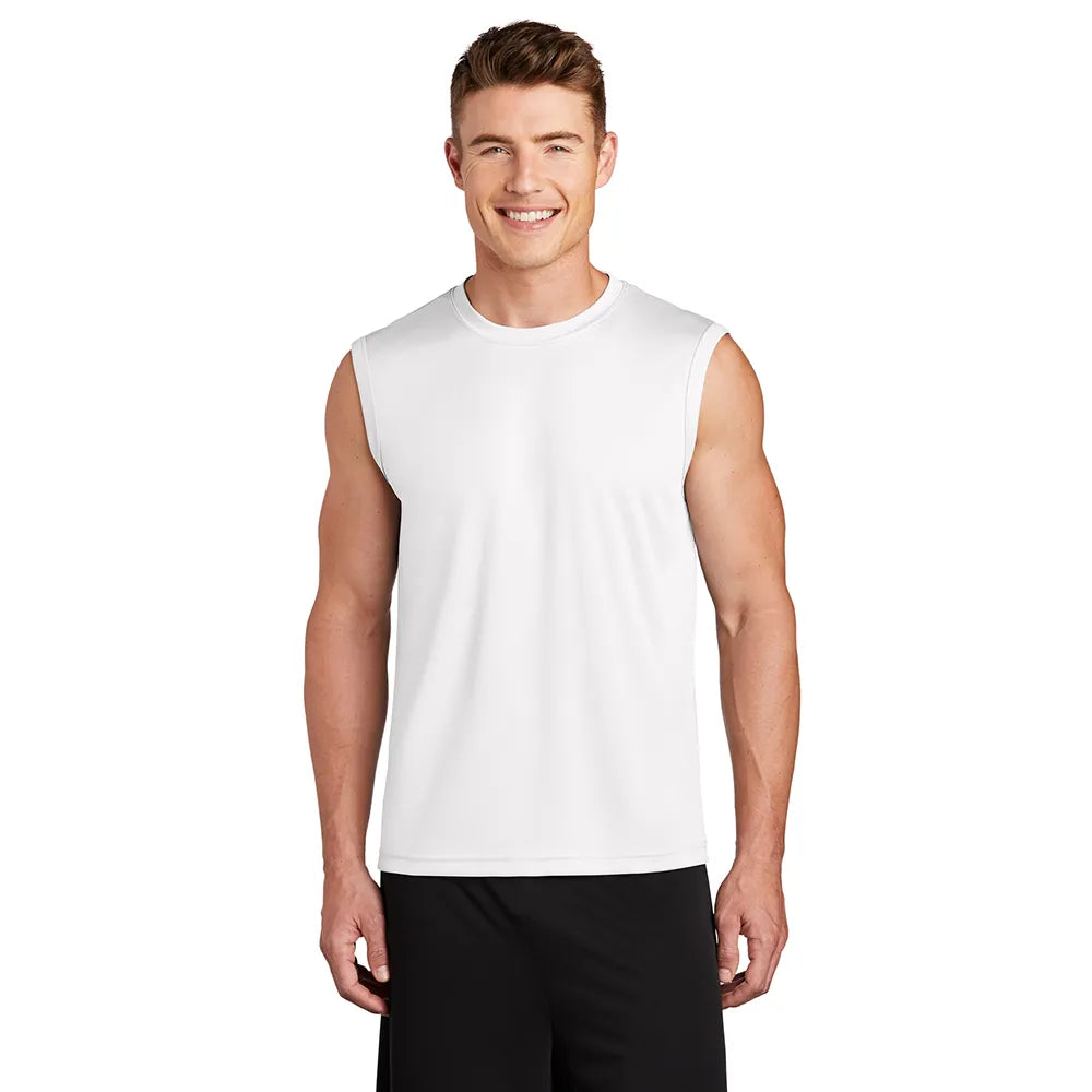 Sport-Tek Sleeveless PosiCharge Competitor Tee Decorated - White