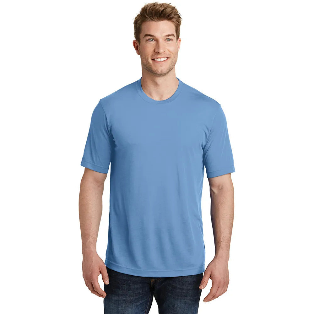 Sport-Tek PosiCharge Competitor Cotton Touch Tee Decorated - Carolina Blue
