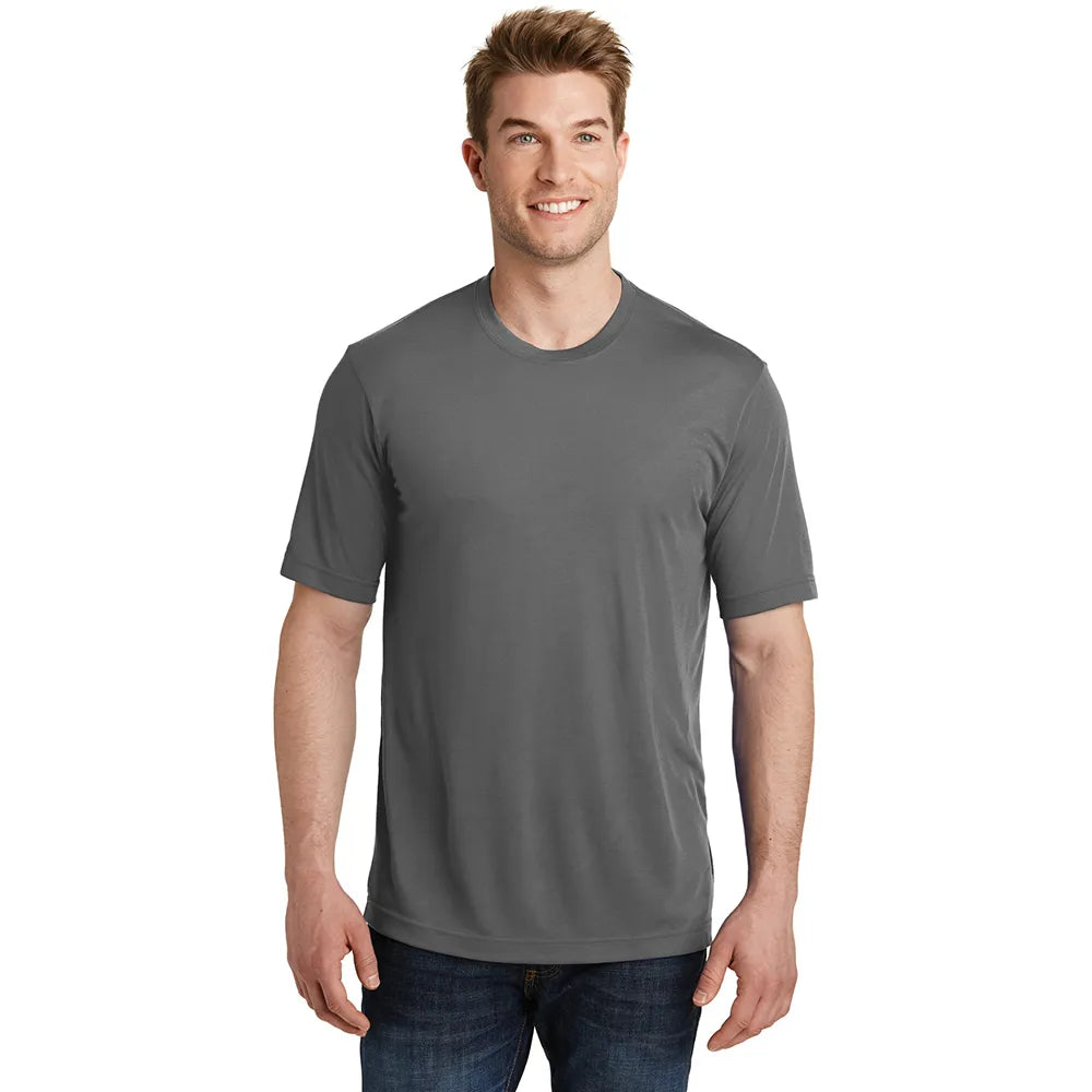 Sport-Tek PosiCharge Competitor Cotton Touch Tee Decorated - Dark Smoke Grey