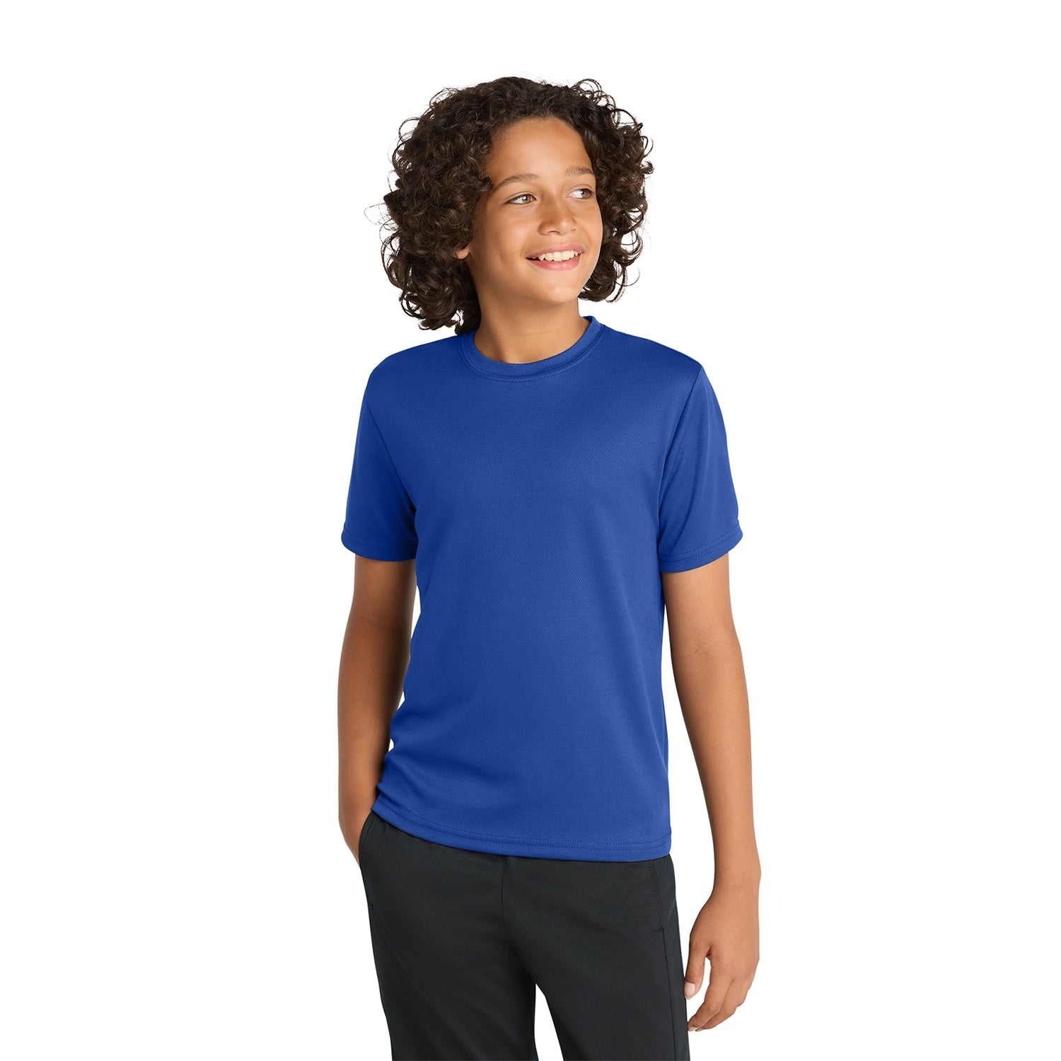 SportTek Decorated Youth PosiCharge RacerMesh Tee