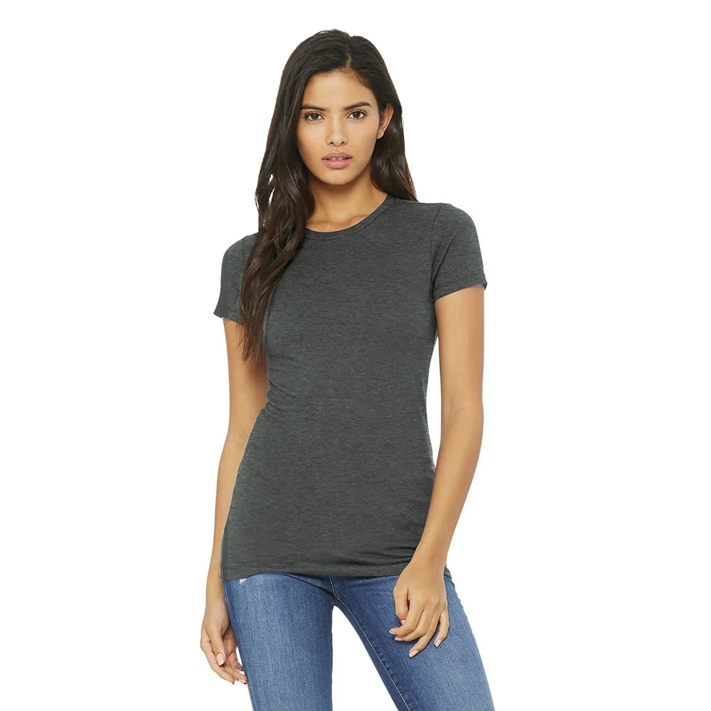 BELLA+CANVAS Women’s Slim Fit Tee Decorated - Deep Grey Heather