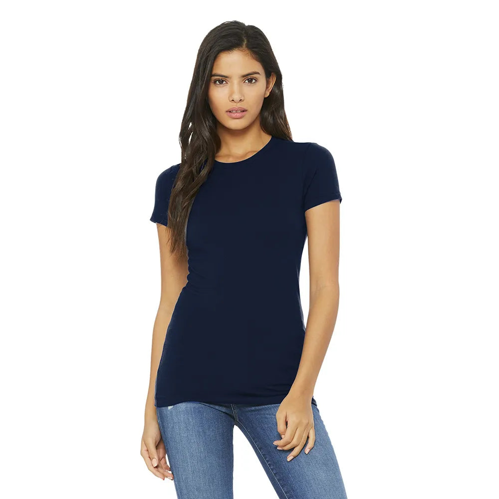 BELLA+CANVAS Women’s Slim Fit Tee Decorated - Navy Blue