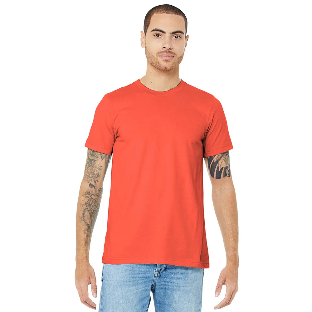 BELLA+CANVAS Unisex Jersey Short Sleeve Tee Decorated - Coral Orange