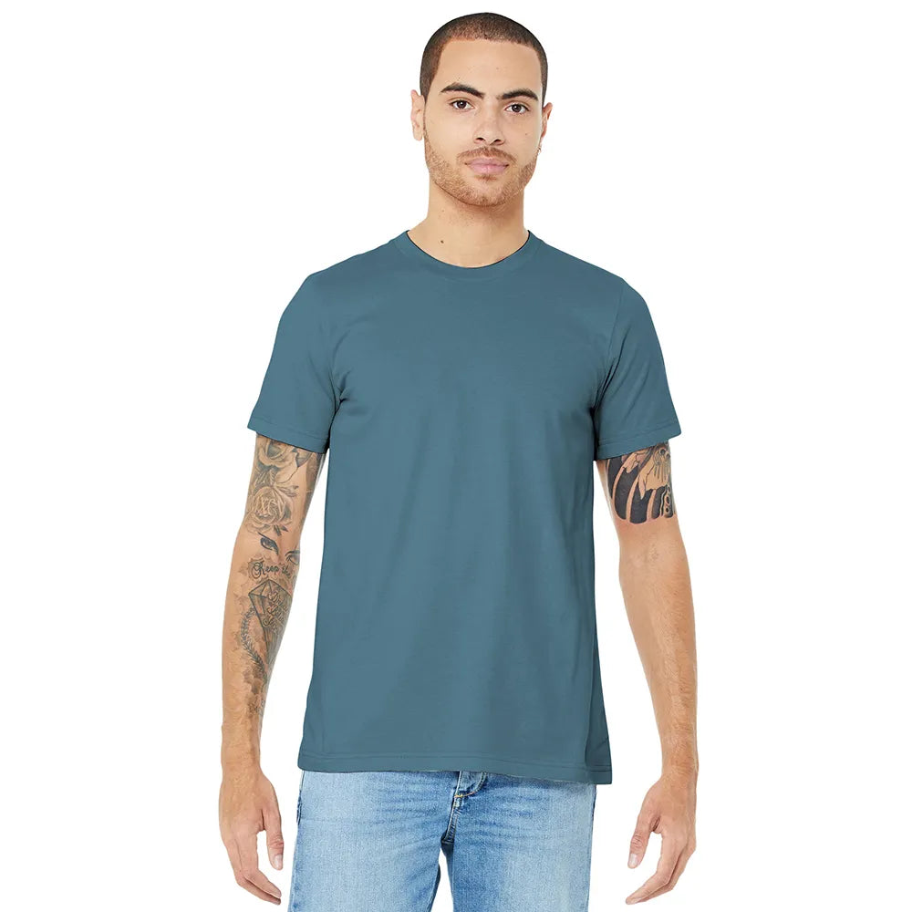 BELLA+CANVAS Unisex Jersey Short Sleeve Tee Decorated - Steel Blue