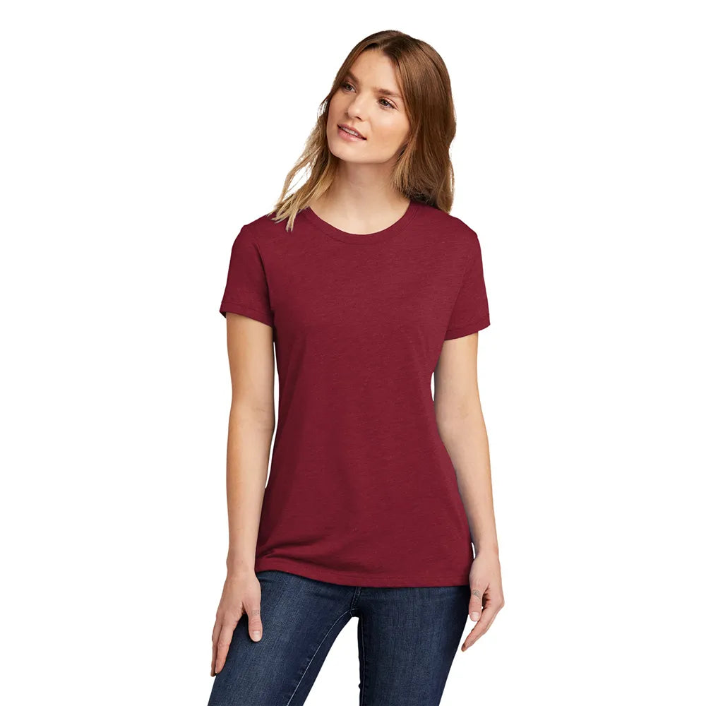 Next Level Apparel Women’s CVC Tee Decorated - Cardinal Red