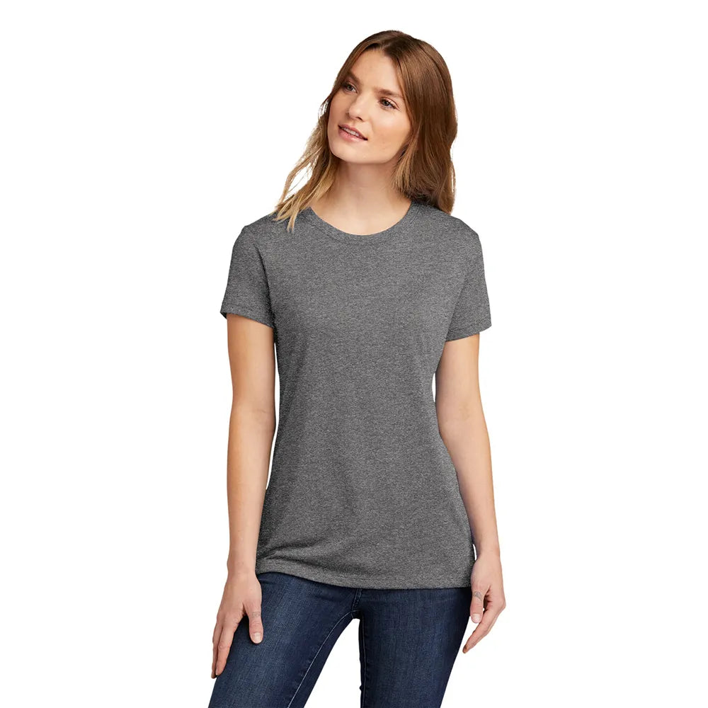 Next Level Apparel Women’s CVC Tee Decorated - Dark Heather Gray