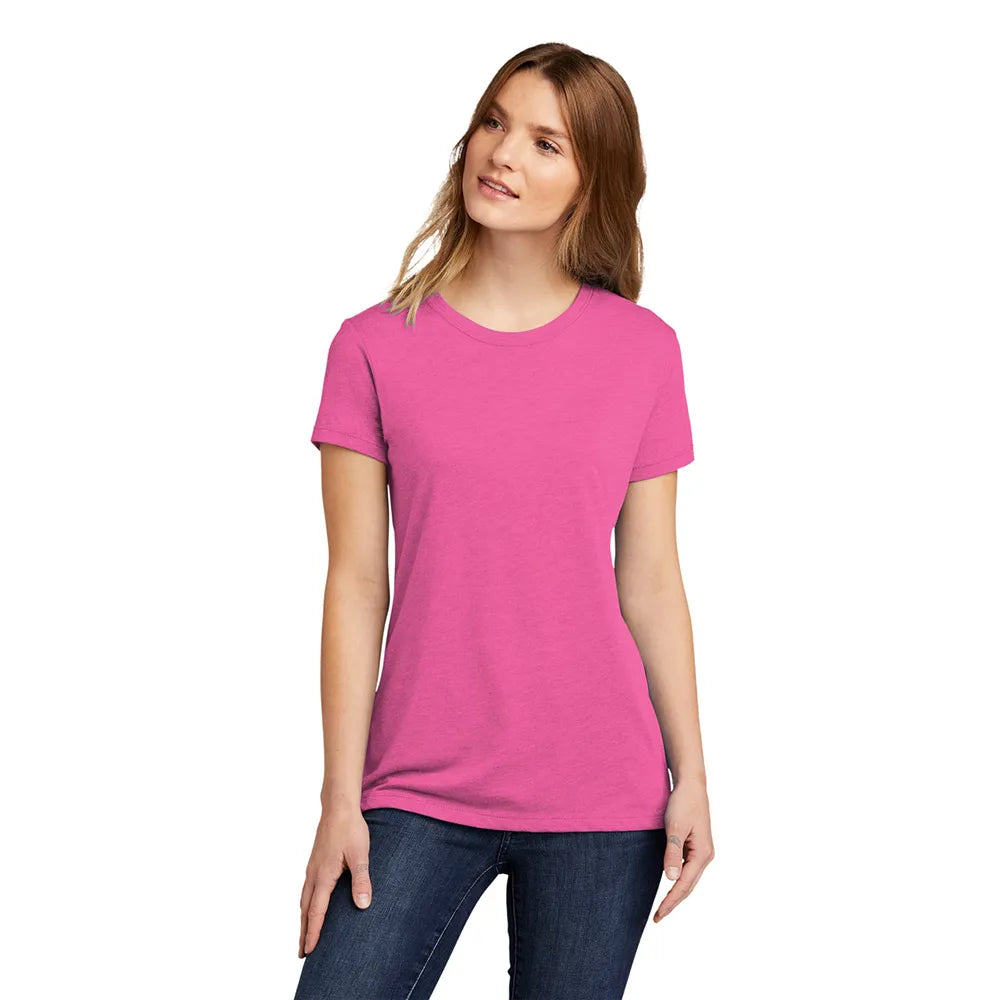 Next Level Apparel Women’s CVC Tee Decorated - Hot Pink