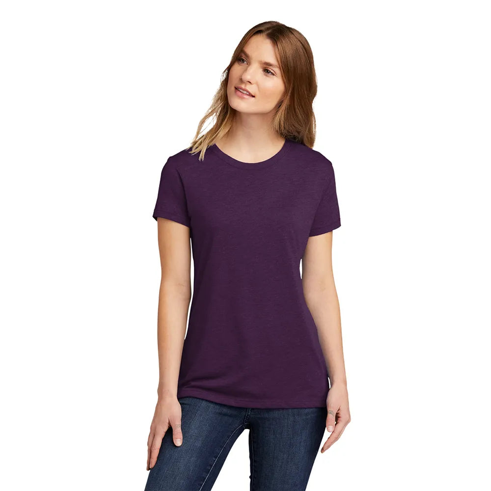 Next Level Apparel Women’s CVC Tee Decorated - Plum Purple