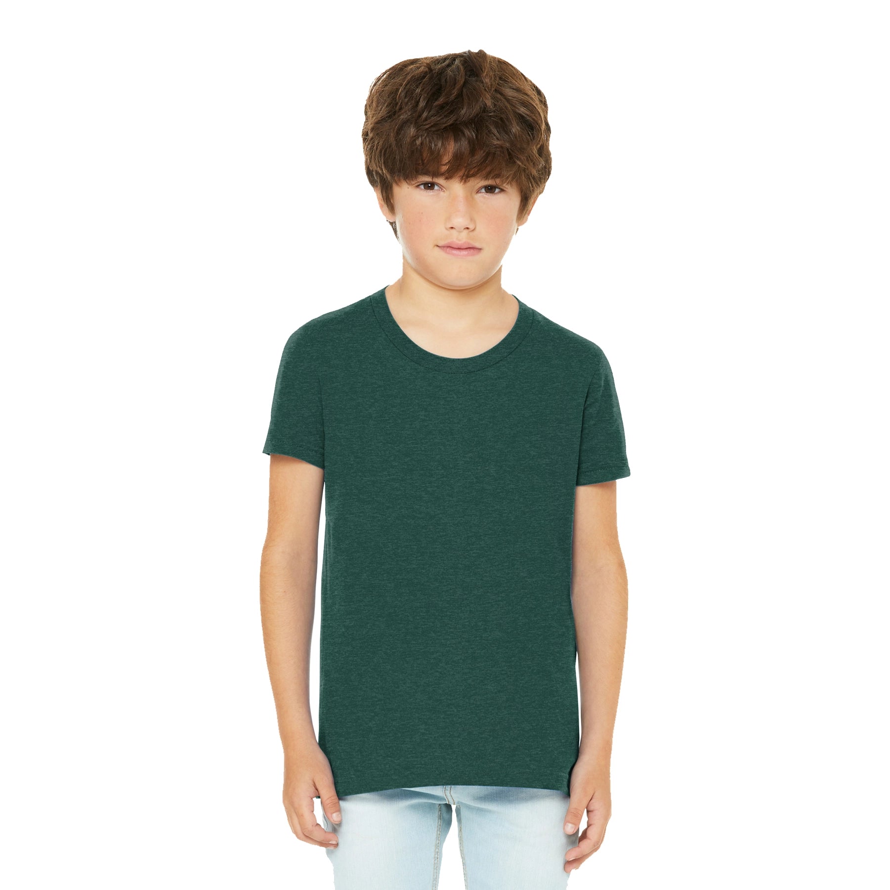 BELLA+CANVAS Decorated Youth Heather CVC Tee
