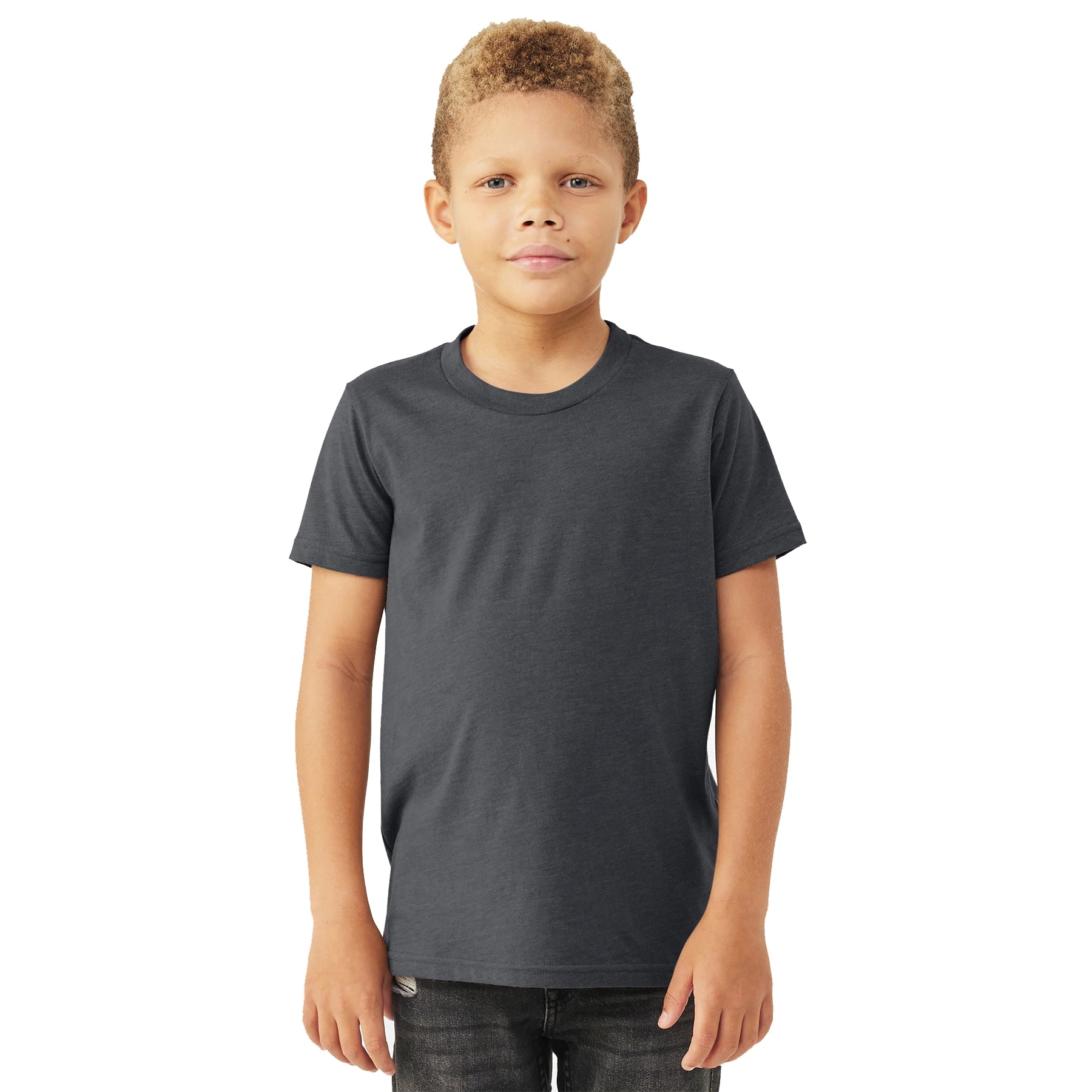 BELLA+CANVAS Decorated Youth Heather CVC Tee