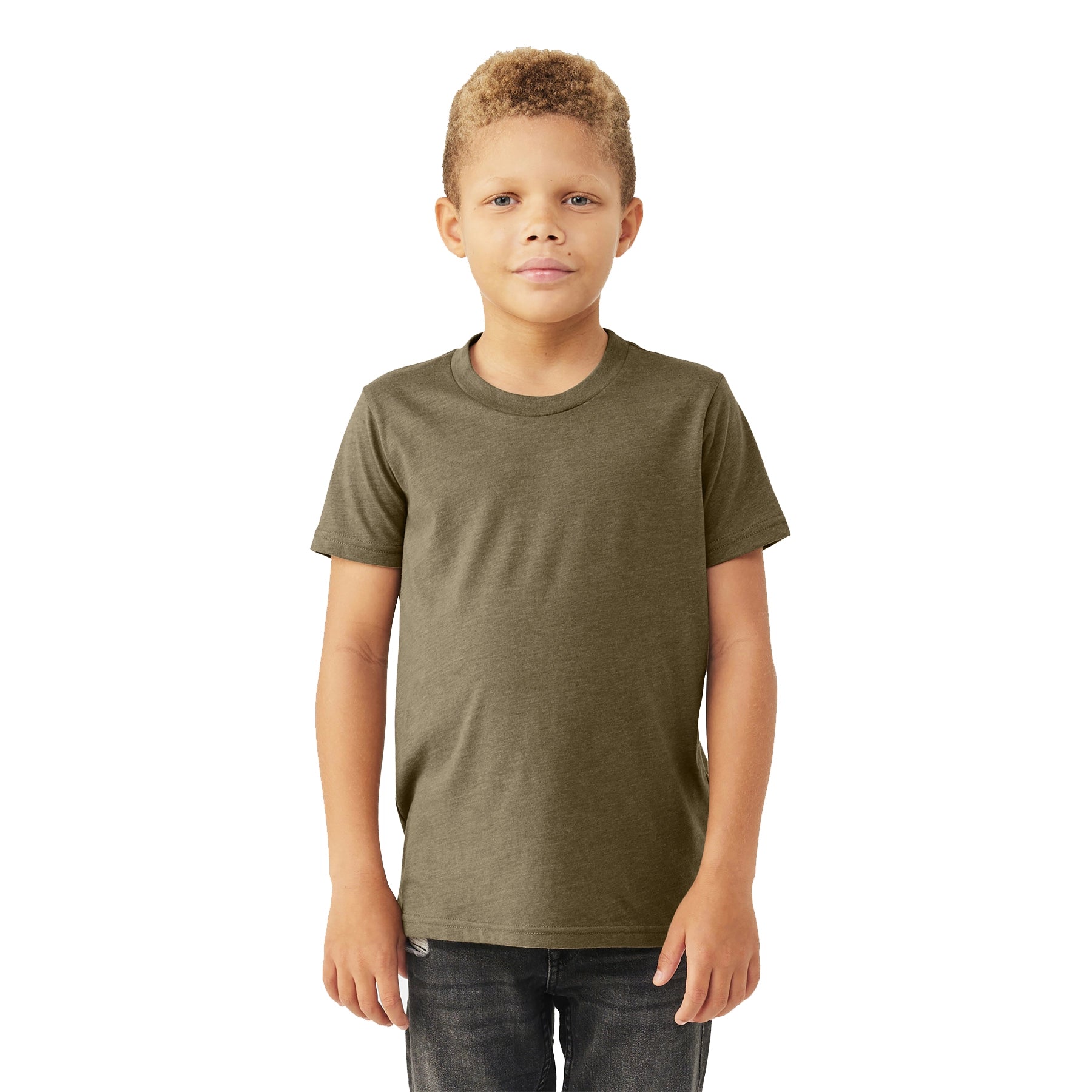 BELLA+CANVAS Decorated Youth Heather CVC Tee