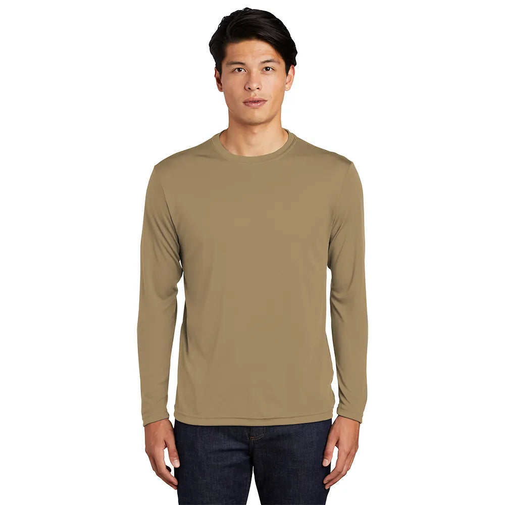 Sport-Tek Long Sleeve PosiCharge Competitor Tee Decorated - Coyote Brown