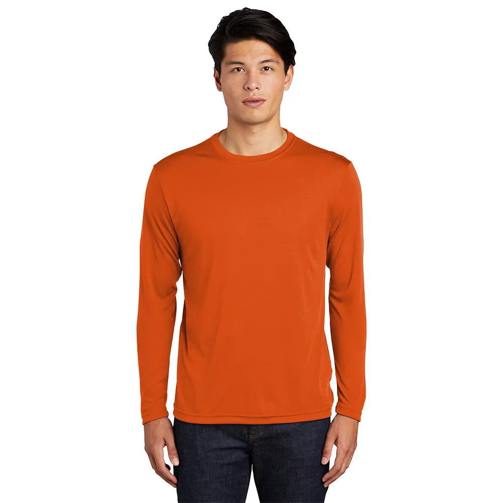 Sport-Tek Long Sleeve PosiCharge Competitor Tee Decorated - Deep Orange