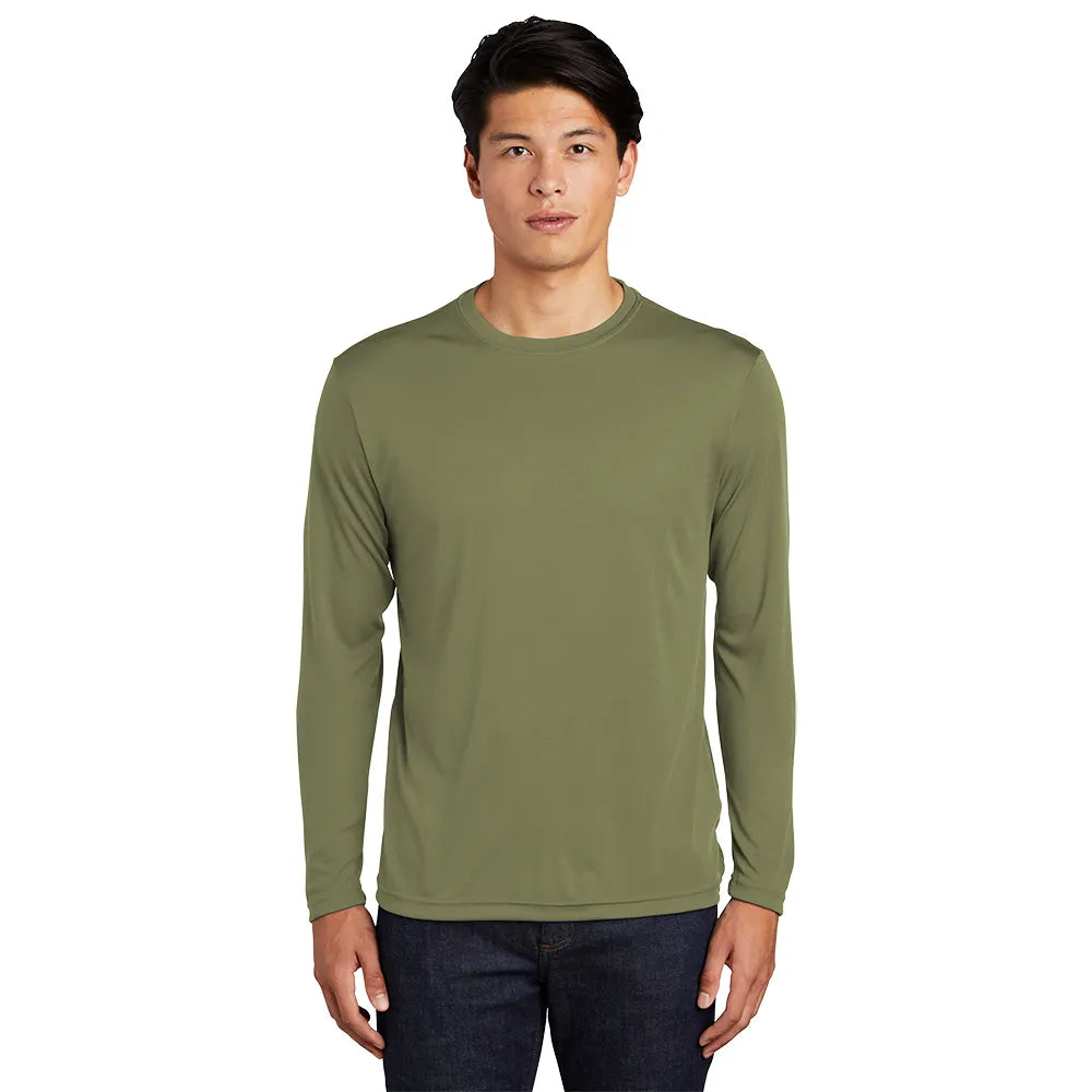 Sport-Tek Long Sleeve PosiCharge Competitor Tee Decorated - Olive Drab Green