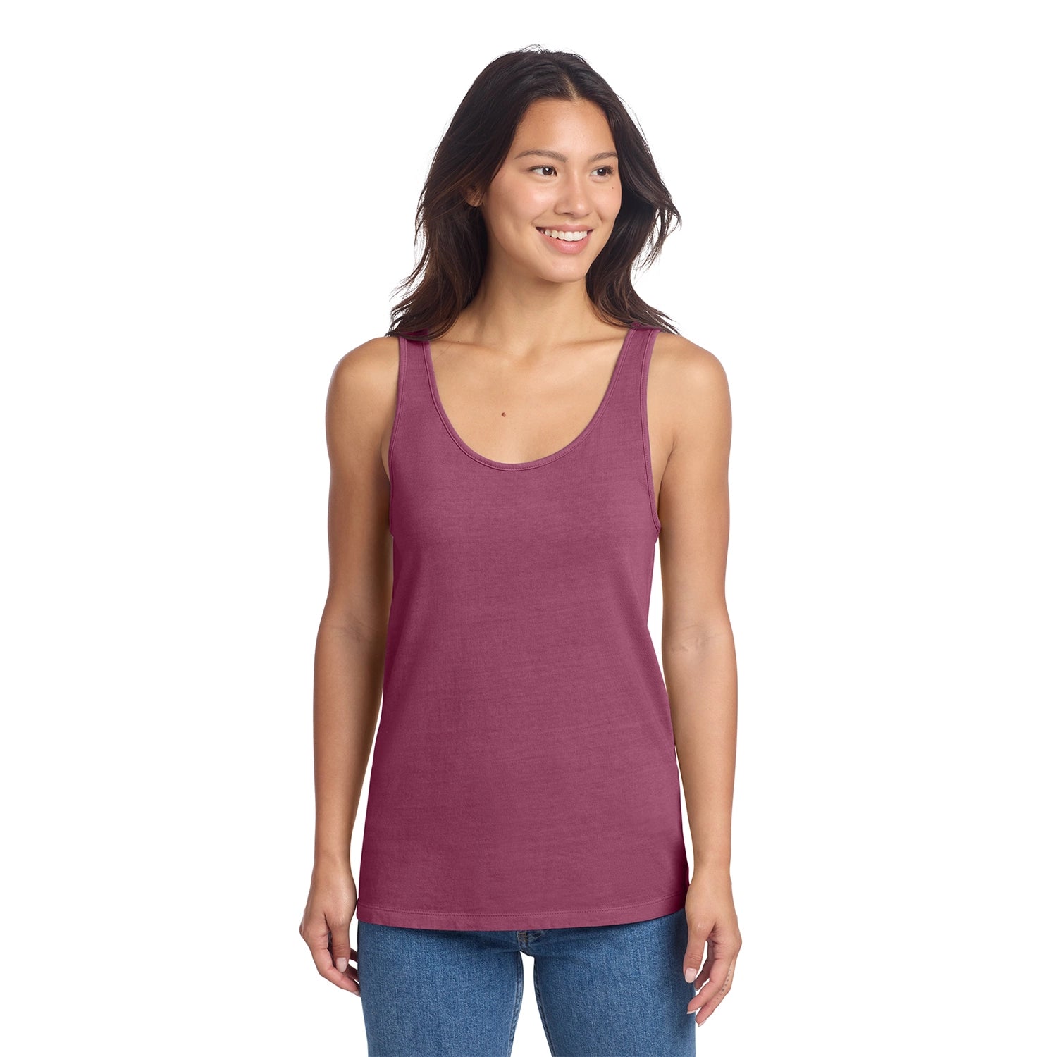Port & Co Decorated Women's Beach Wash GarmentDyed Tank