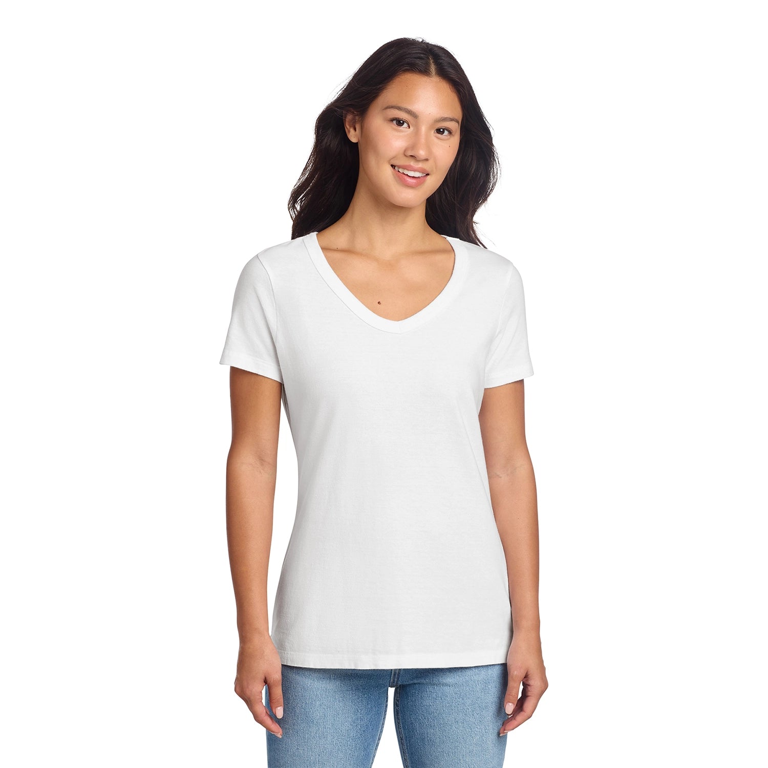 Port & Co Decorated Women's Beach Wash GarmentDyed VNeck Tee