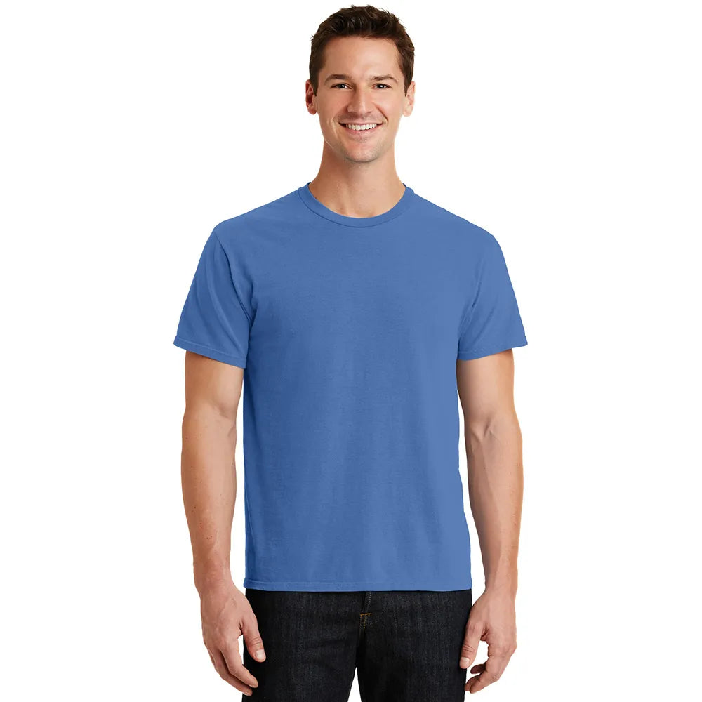 Port & Company Beach Wash Garment-Dyed Tee Decorated - Blue Moon