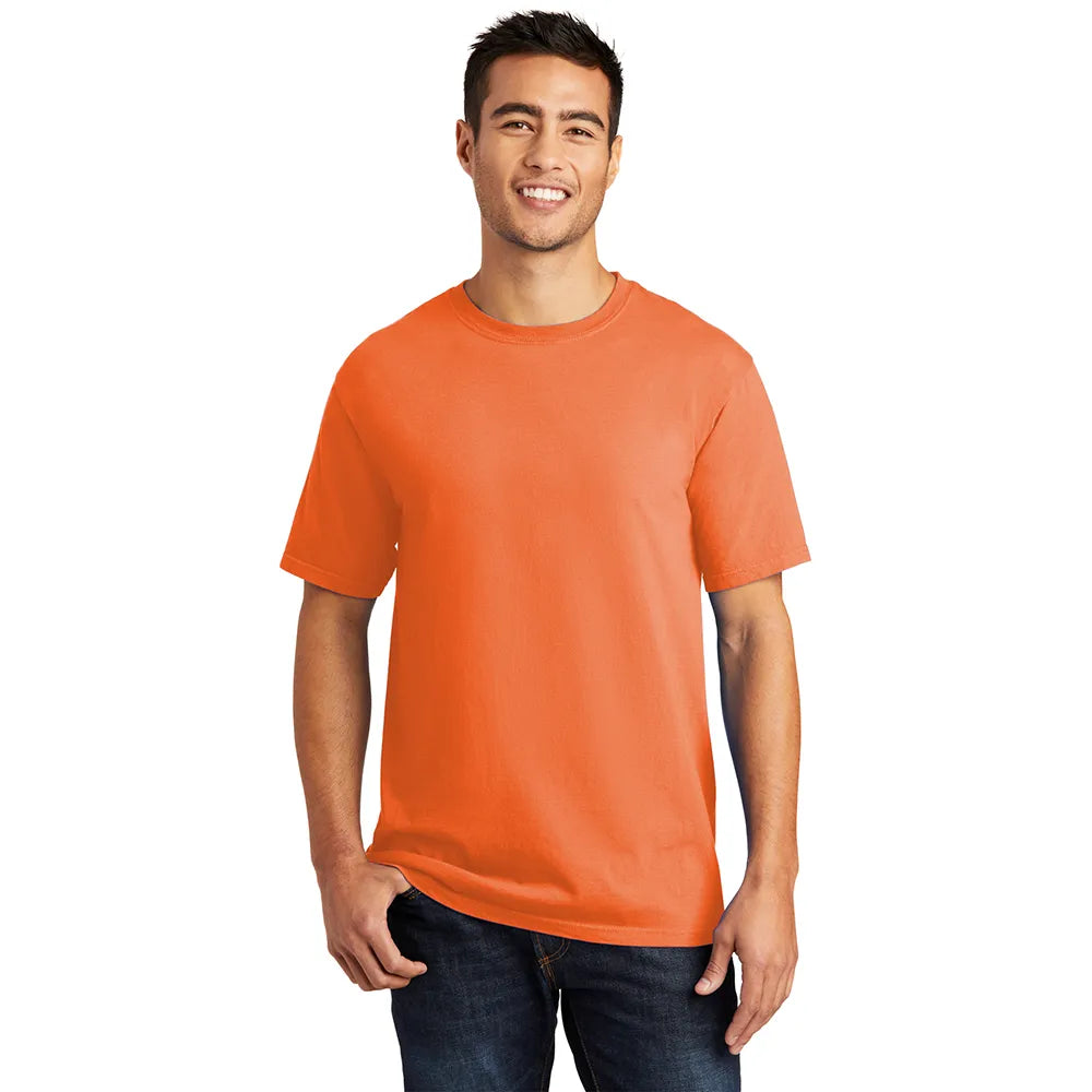 Port & Company Beach Wash Garment-Dyed Tee Decorated - Cantaloupe Orange