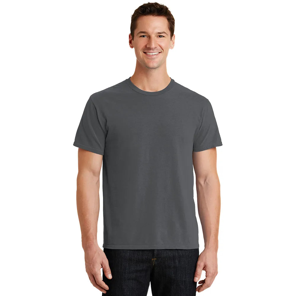Port & Company Beach Wash Garment-Dyed Tee Decorated - Coal Grey