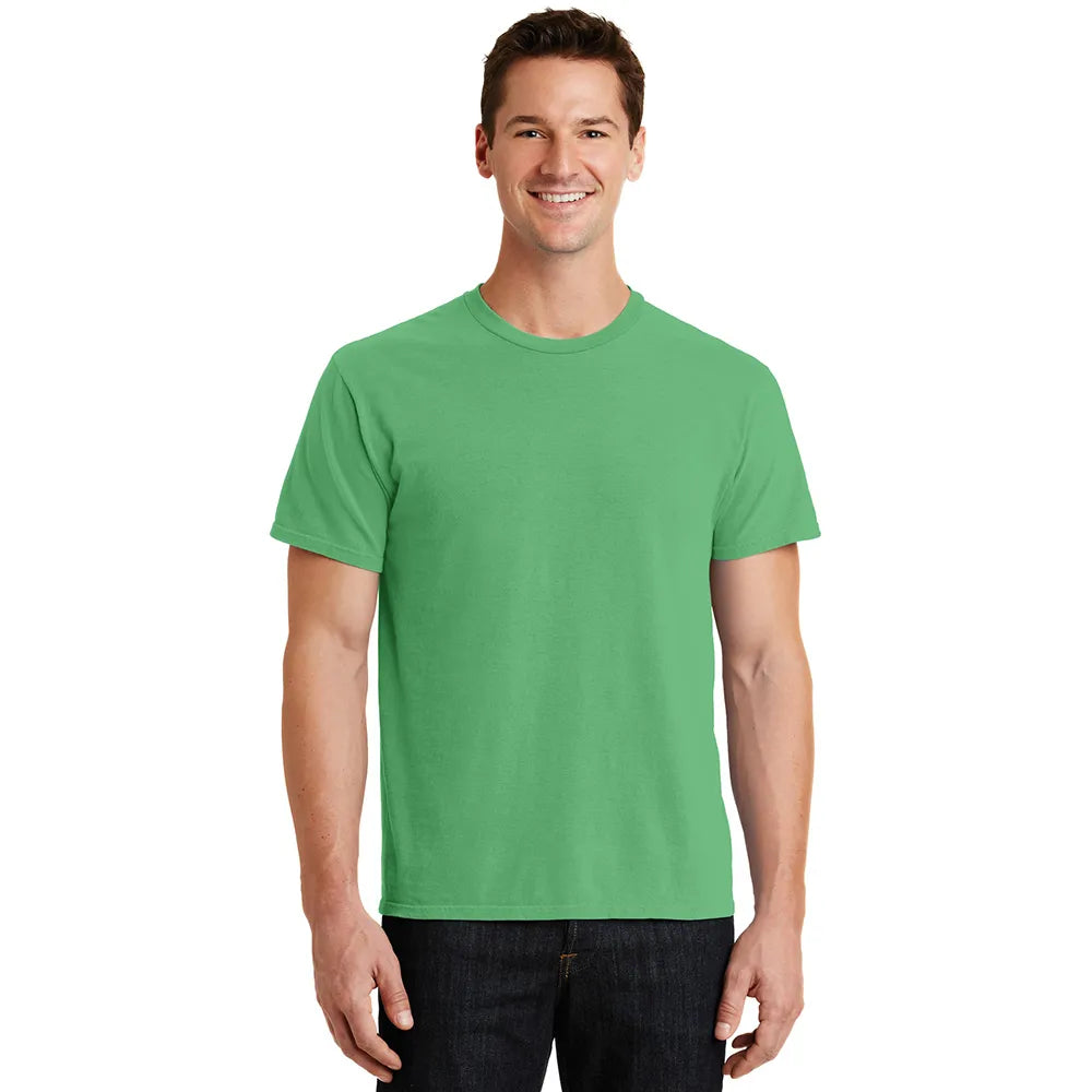 Port & Company Beach Wash Garment-Dyed Tee Decorated - Guacamole Green