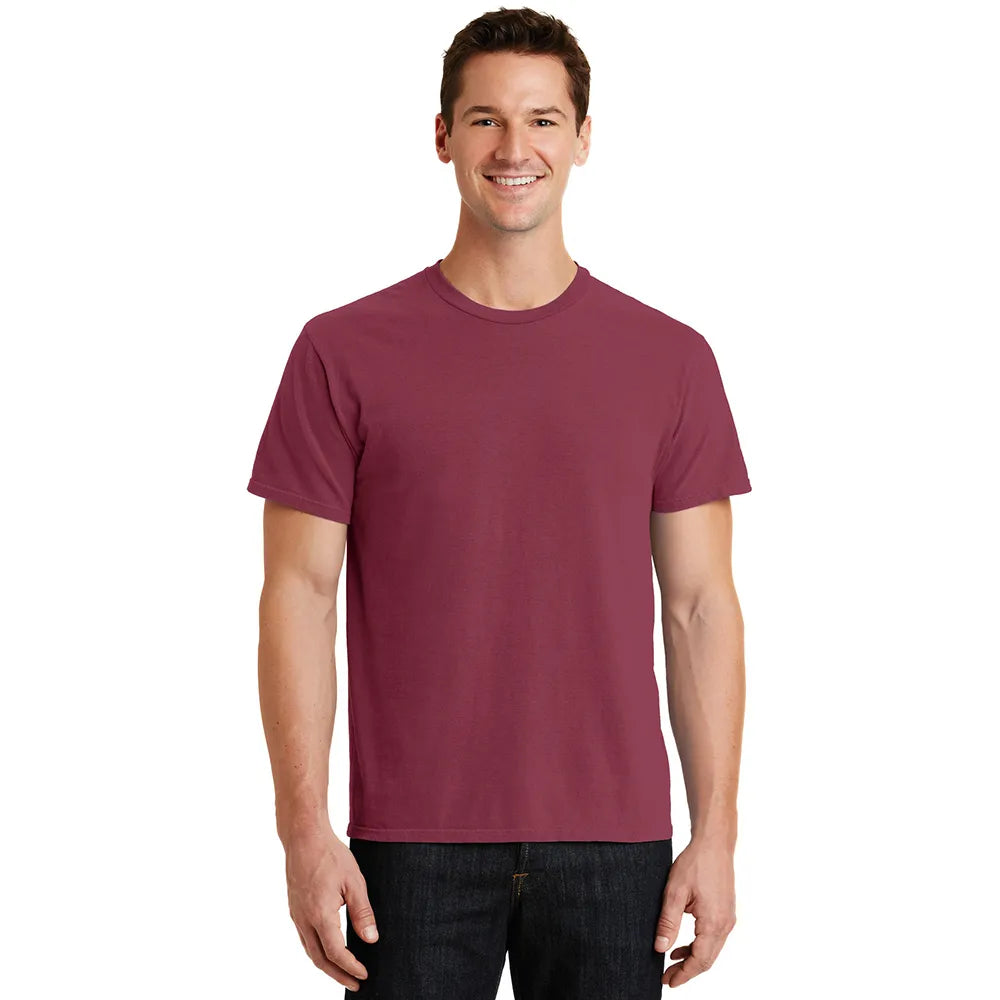 Port & Company Beach Wash Garment-Dyed Tee Decorated - Merlot Red