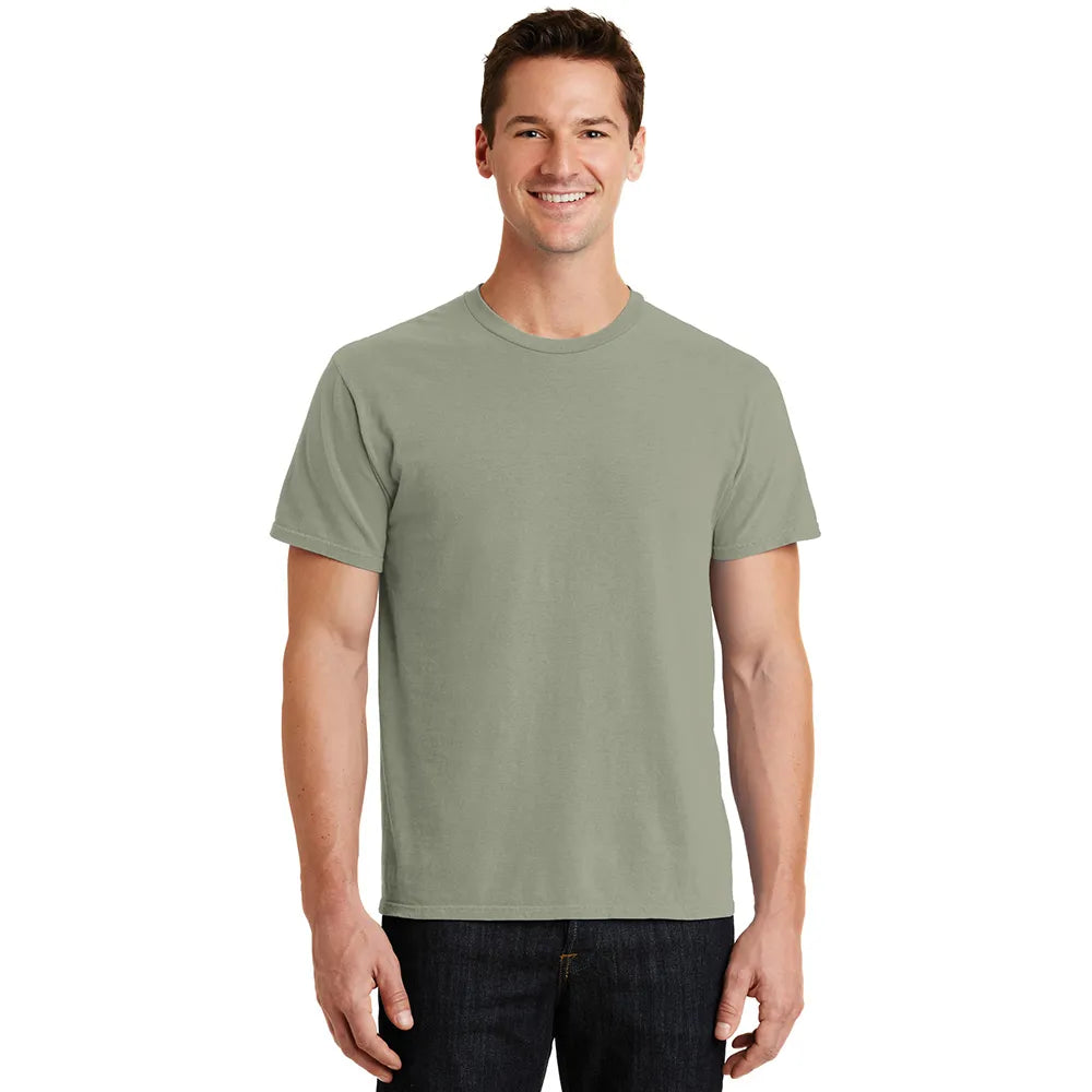 Port & Company Beach Wash Garment-Dyed Tee Decorated - Walnut Brown