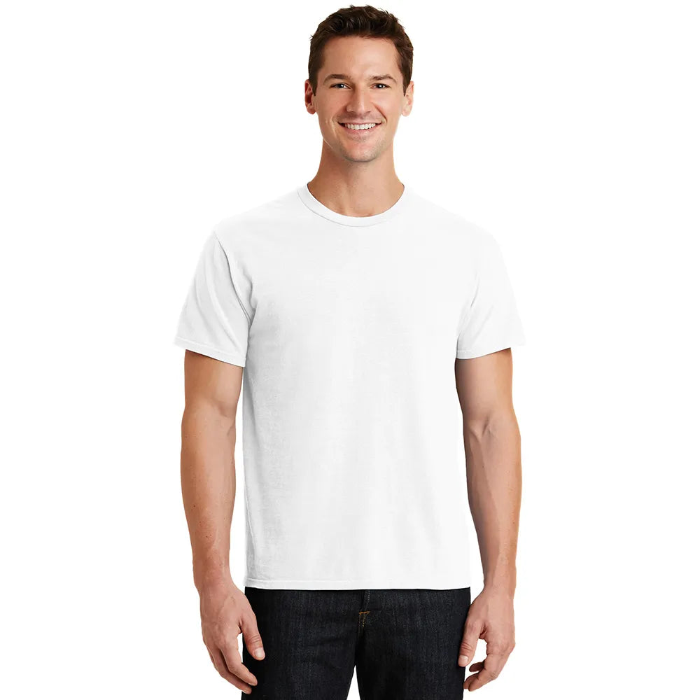 Port & Company Beach Wash Garment-Dyed Tee Decorated - White