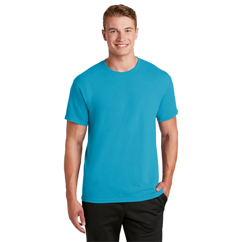 JERZEES Dri-Power 100% Polyester T-Shirt Decorated - California Blue (PMS 632C)