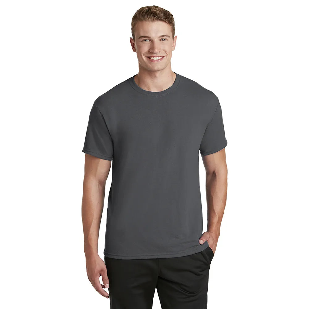 JERZEES Dri-Power 100% Polyester T-Shirt Decorated - Charcoal Grey (PMS COOL GRAY 11C)