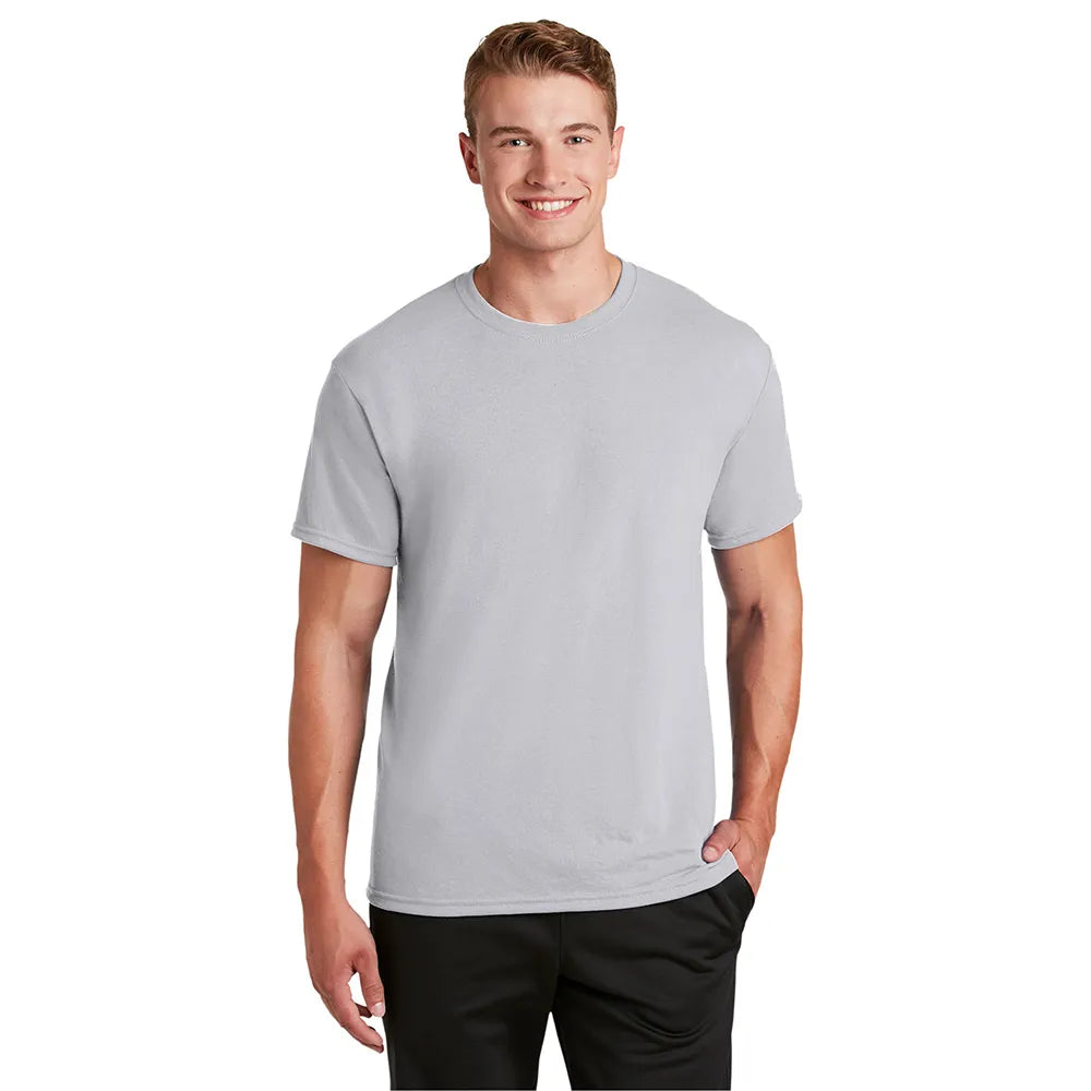 JERZEES Dri-Power 100% Polyester T-Shirt Decorated - Silver Grey (PMS 5315C)