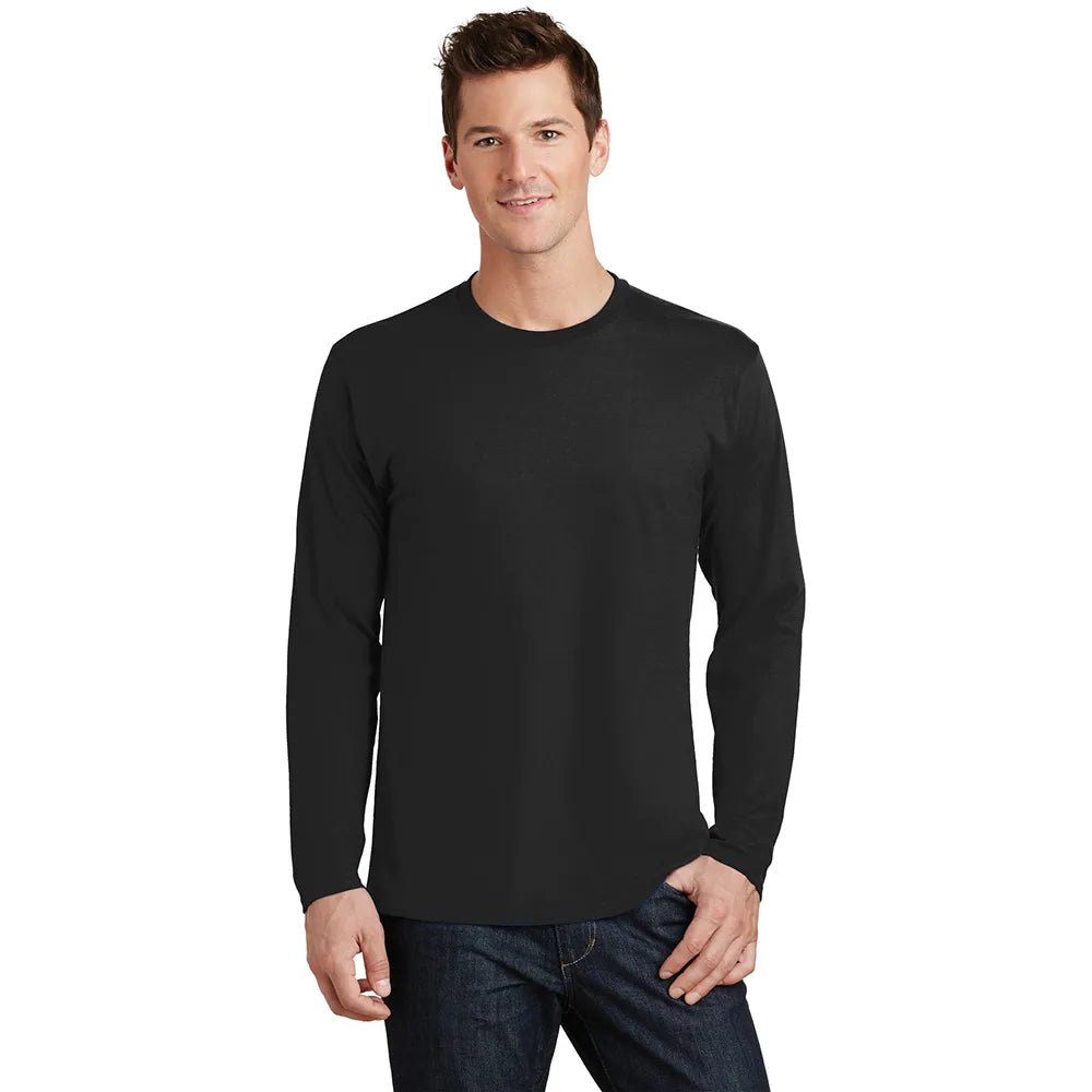 Port & Company Long Sleeve Fan Favorite Tee Decorated - Jet Black
