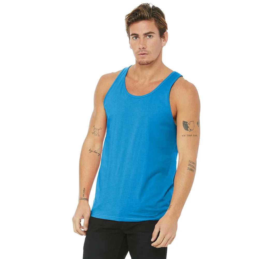 BELLA+CANVAS Unisex Jersey Tank Decorated - Neon Blue