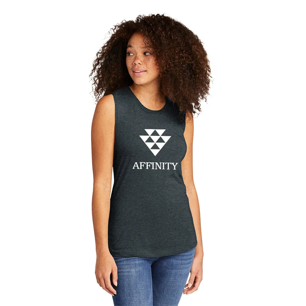 Next Level Apparel Women’s Festival Muscle Tank Decorated - Antique Denim Black